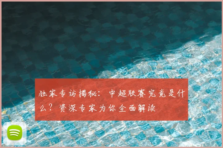 独家专访揭秘:中超联赛究竟是什么?资深专家为你全面解读